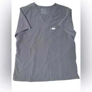 Figs Technical Collection Catarina One-Pocket Scrub Top Sz Large Graphite Gray